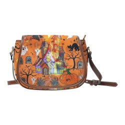 Halloween 2021 Pop Art by Nico Bielow Saddle Bag/Large (Model 1649)