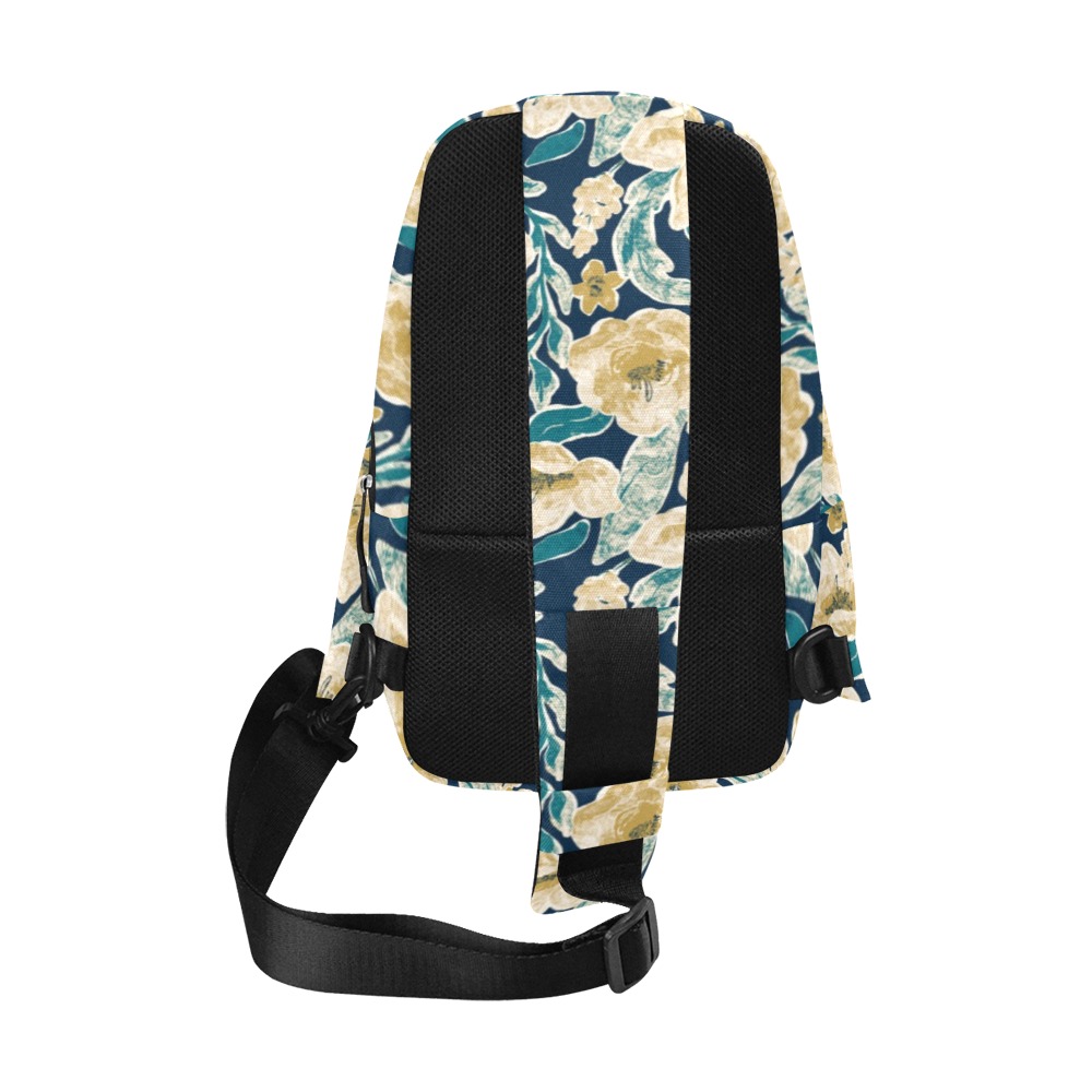 Painted Flowers Chest Bag (Model 1678)