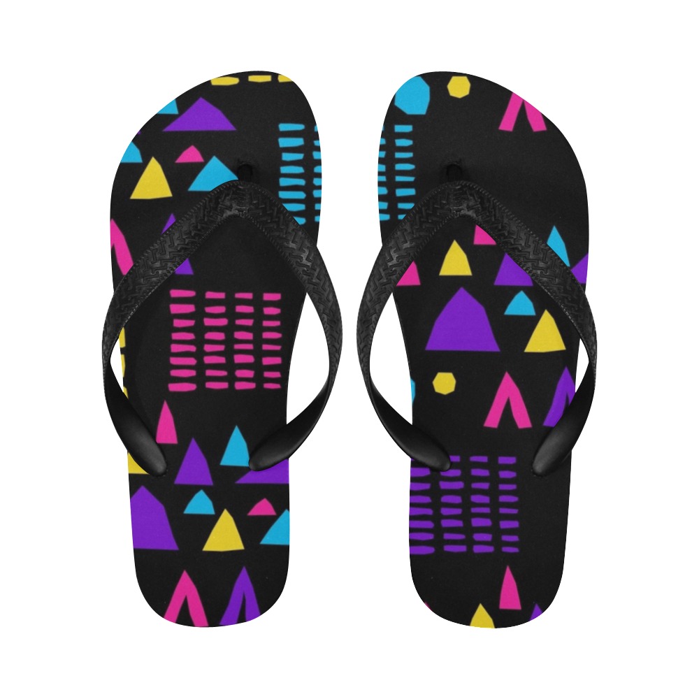 Colorful Abstract Pattern Flip Flops Flip Flops for Men/Women (Model 040)