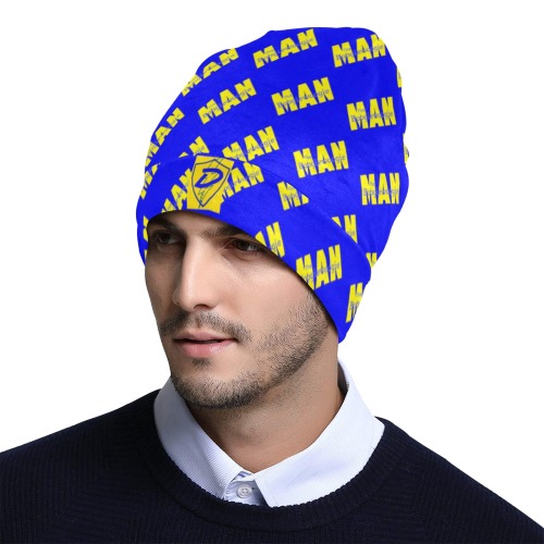 Tha Boogiewoogie Man - Beanie (Blue & Yellow) All Over Print Beanie for Adults