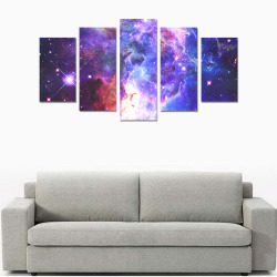 Mystical fantasy deep galaxy space - Interstellar cosmic dust Canvas Print Sets A (No Frame)