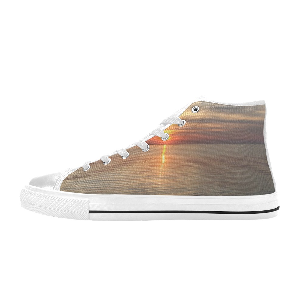 Early Sunset Collection Men’s Classic High Top Canvas Shoes (Model 017)
