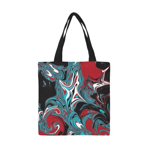 Dark Wave of Colors All Over Print Canvas Tote Bag/Small (Model 1697)