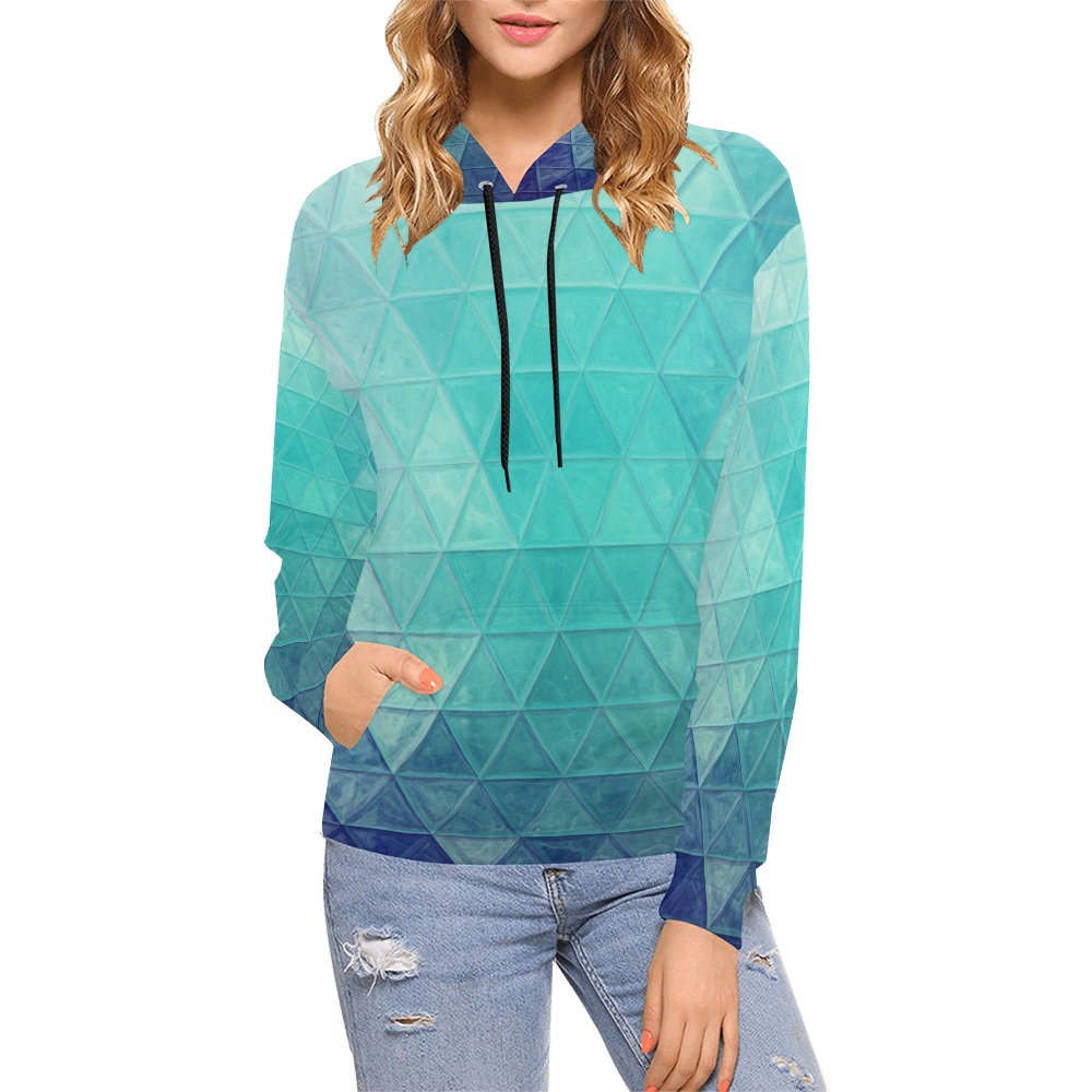mosaic 35 All Over Print Hoodie for Women (USA Size) (Model H13)