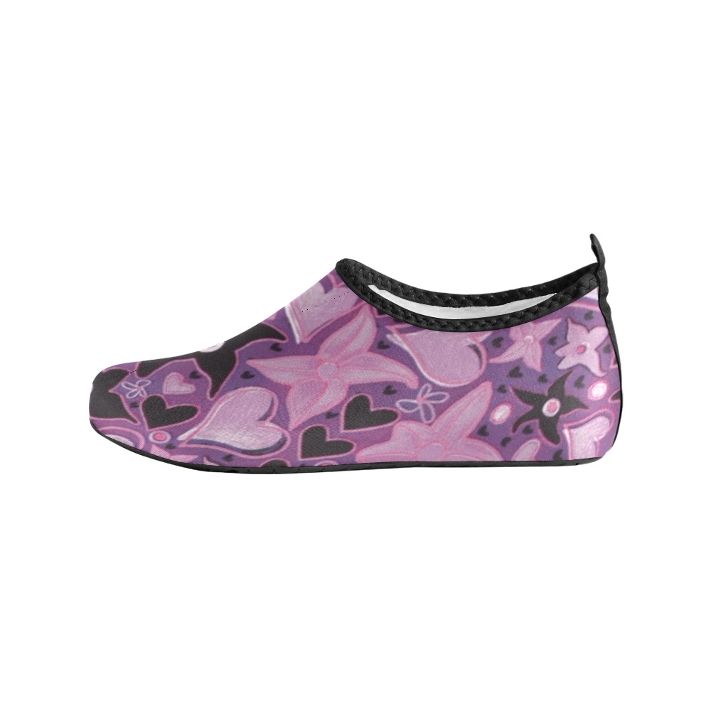 Magic Floral Pattern Kids' Slip-On Water Shoes (Model 056)