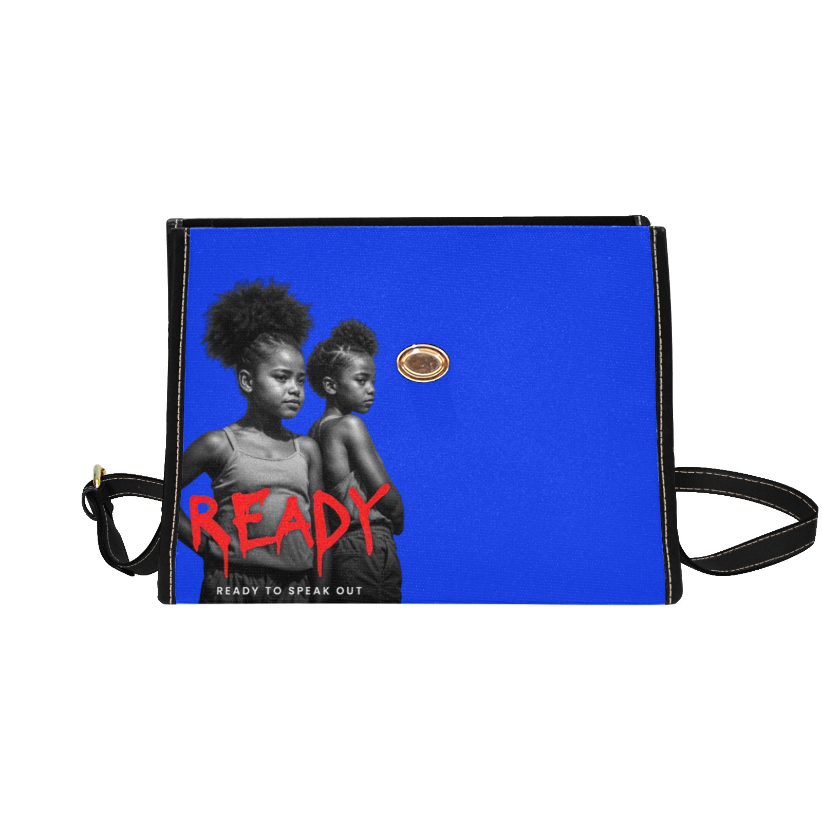 Yeshua Purse BLUE Waterproof Canvas Bag-Black (All Over Print) (Model 1641)