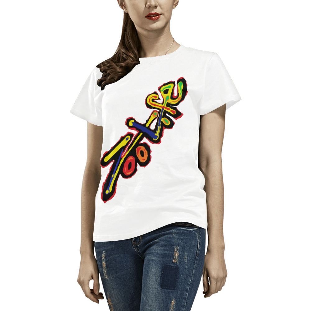 ZL.LOGOWM.wht All Over Print T-Shirt for Women (USA Size) (Model T40)