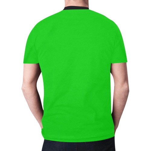Merry Christmas Green Solid Color New All Over Print T-shirt for Men (Model T45)