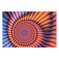 Feathers and Eye Fractal 1000-Piece Wooden Photo Puzzles