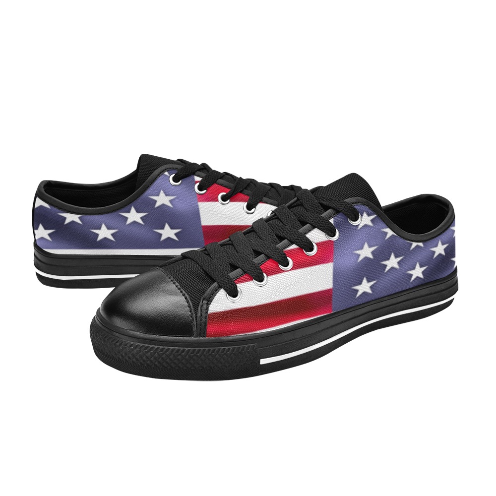 American_Flag chuckT's Women's Classic Canvas Shoes (Model 018)