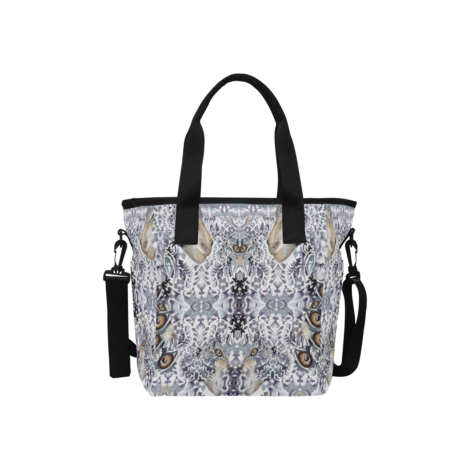Nidhi December 2014-pattern 4-gray-44x55inches Tote Bag with Shoulder Strap (Model 1724)