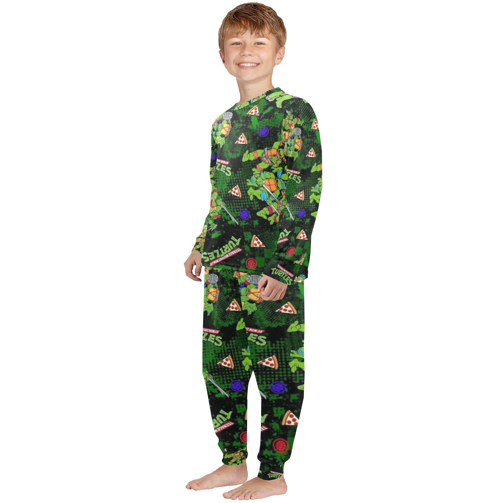 Ninja Turtle PJ Little Boys' Crew Neck Long Pajama Set