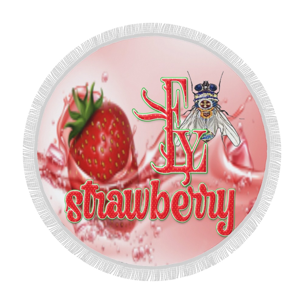 Strawberry Collectable Fly Circular Beach Shawl 59"x 59"