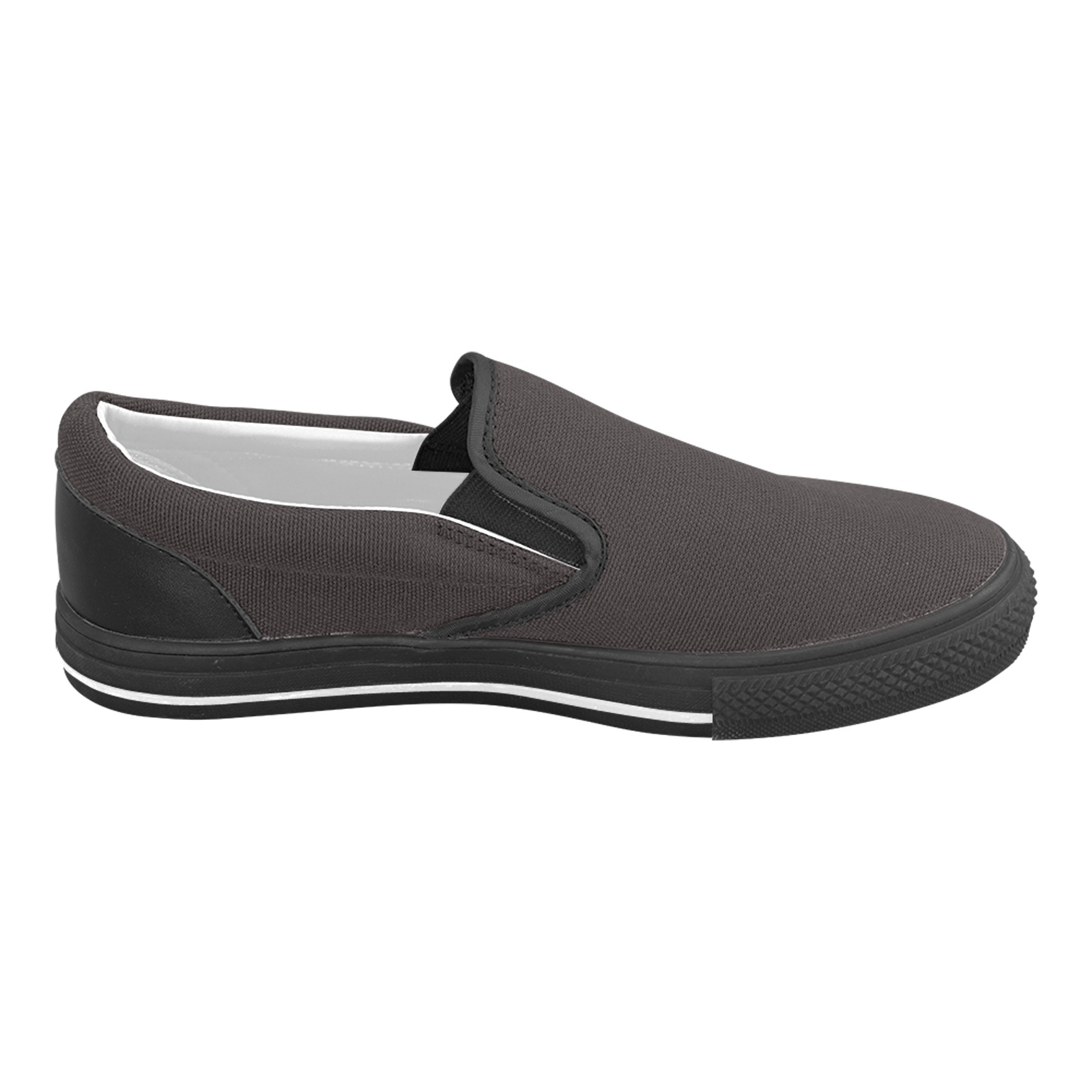 color licorice Men's Slip-on Canvas Shoes (Model 019)