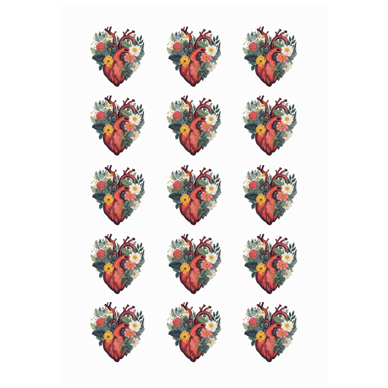 Heart v2 Personalized Temporary Tattoo (15 Pieces)