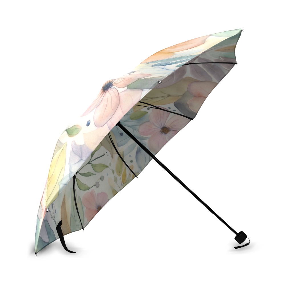 Watercolor Floral 1 Foldable Umbrella (Model U01)