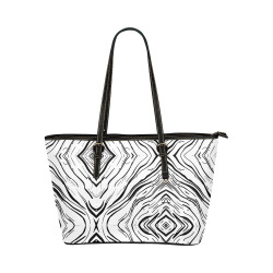 abstract-pattern Leather Tote Bag/Large (Model 1651)