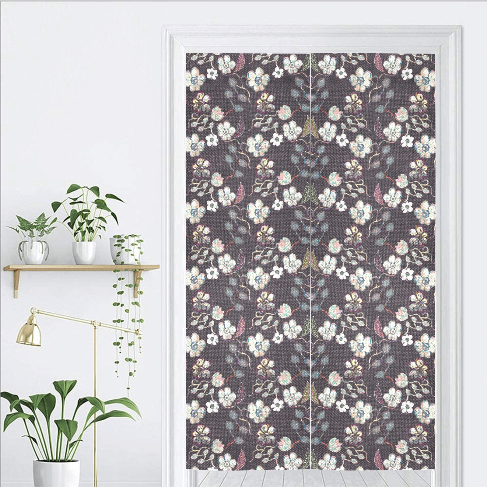 Unique Vintage Floral Door Curtain Tapestry