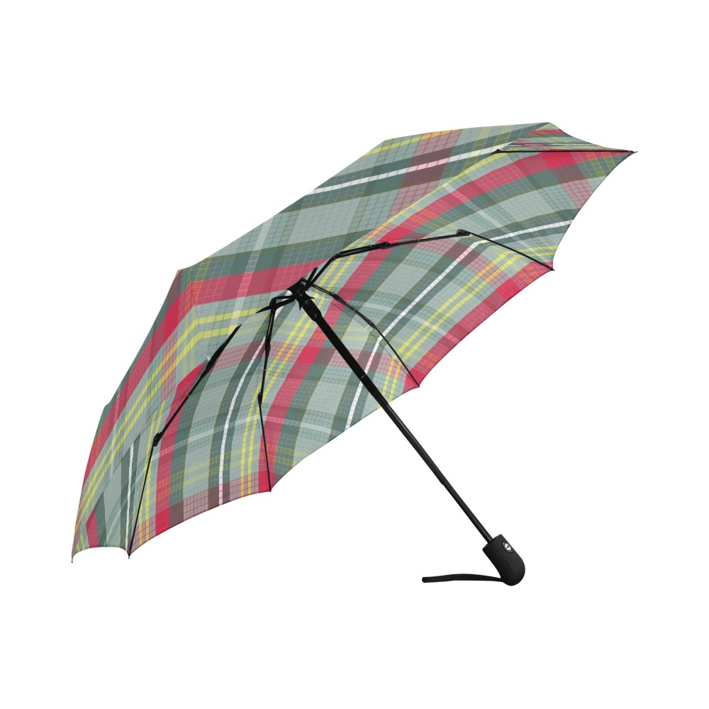 Vintage Tartan Plaid Auto-Foldable Umbrella (Model U04)
