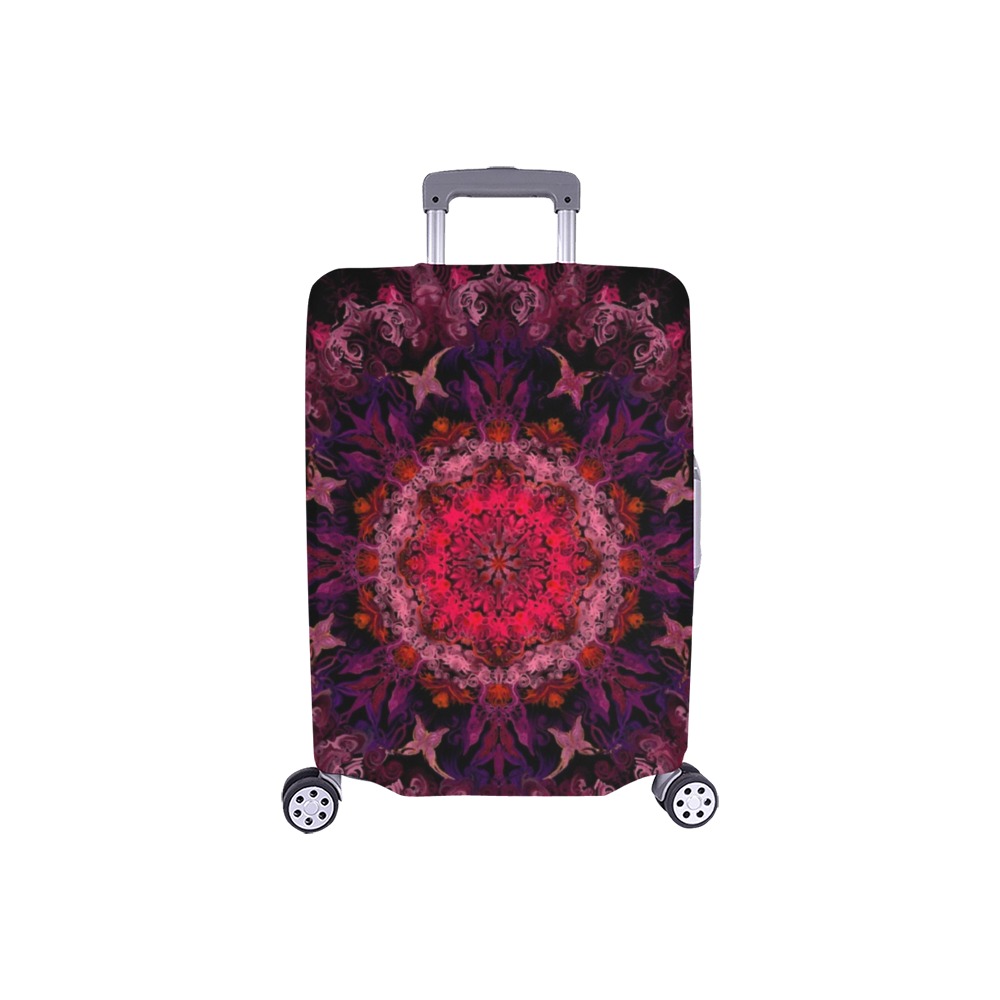 mandala light red Luggage Cover/Small 18"-21"