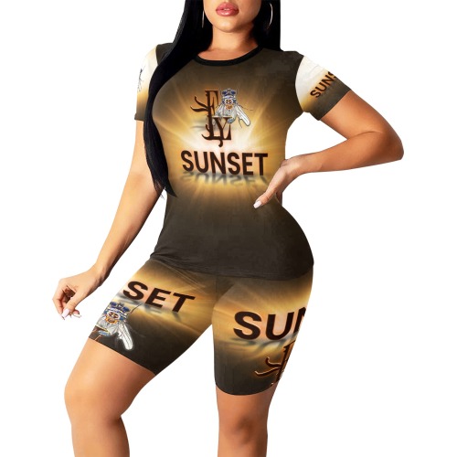 Sunset Collectable Fly Women's Short Yoga Set