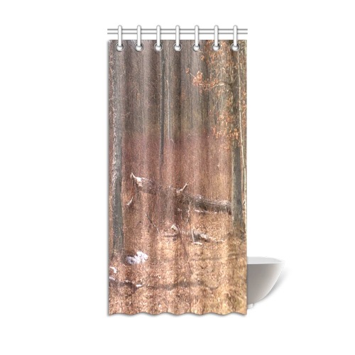 Falling tree in the woods Shower Curtain 36"x72"