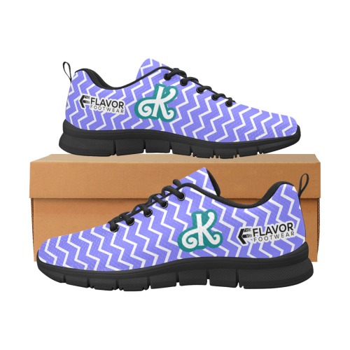 Purple Sunset Men's Sneaker Collection 02 Blk Men's Breathable Running Shoes (Model 055)