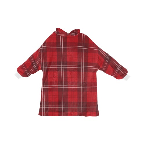 Red Tartan Blanket Hoodie for Men