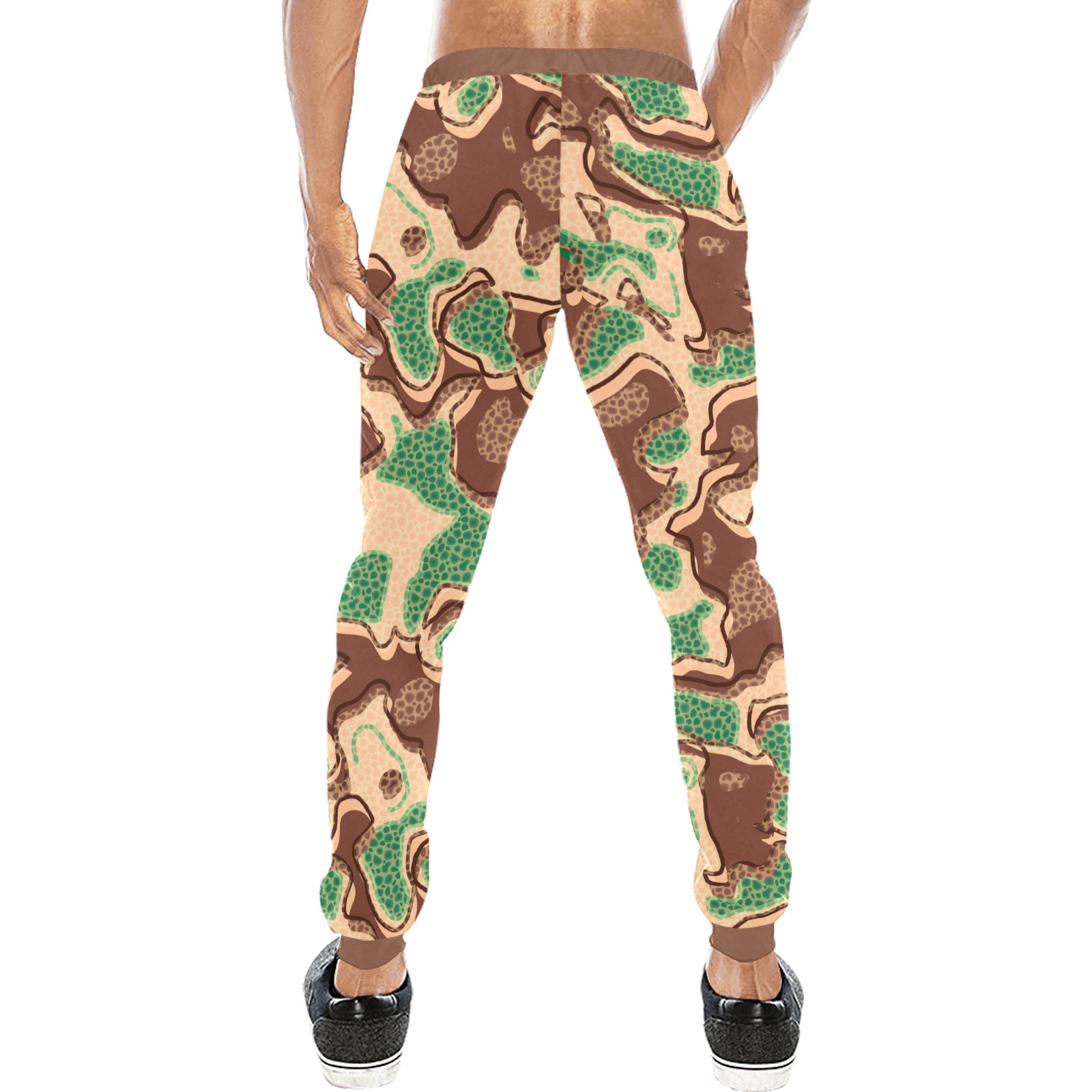 Modern Fashion Military Cheetah Camouflage Men's All Over Print Sweatpants (Model L11)