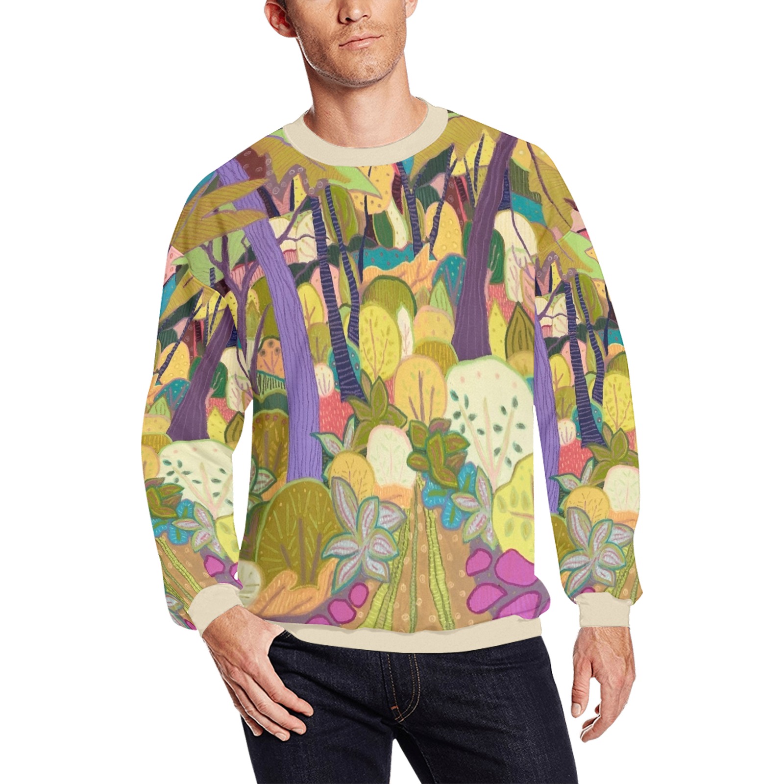 One Night in Tlaxcala All Over Print Crewneck Sweatshirt for Men (Model H18)
