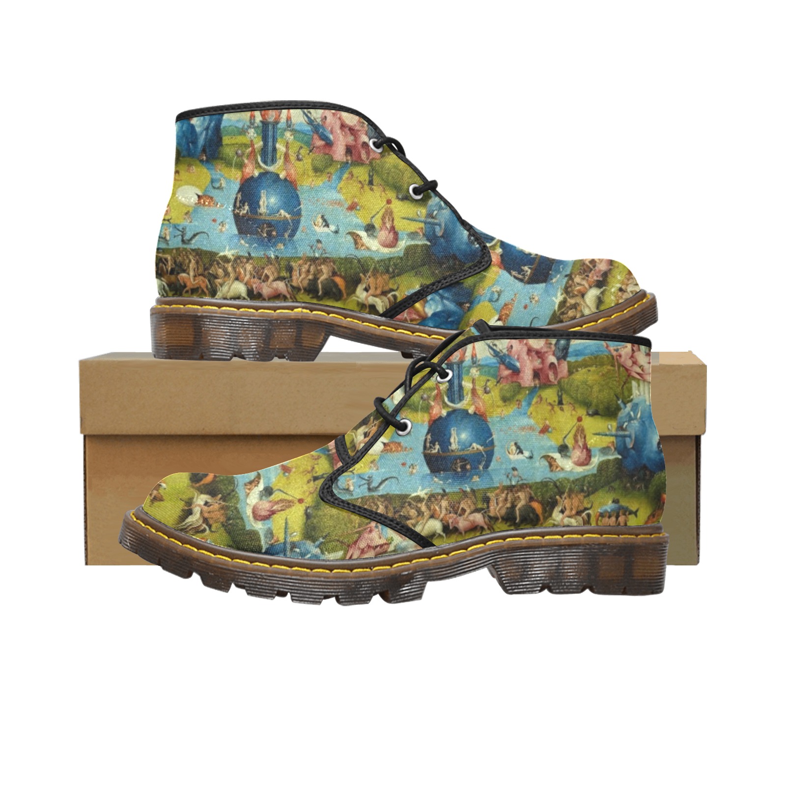 Garden of Earthly Delights 5 Men's Canvas Chukka Boots (Model 2402-1)
