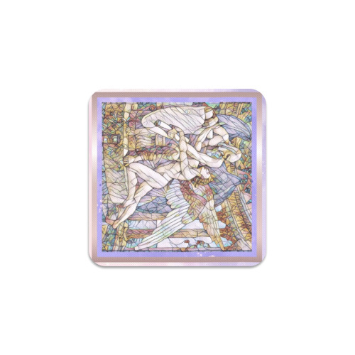 Second Remastered Version of The Roll of Fate by Walter Crane Square Coaster