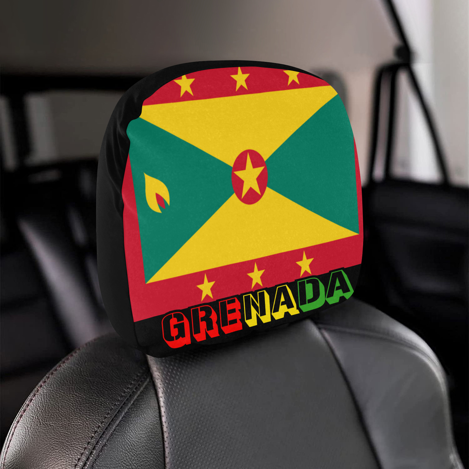 manusartgnd Car Headrest Cover (2pcs)