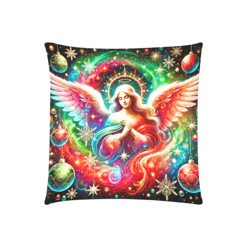 Christmas angel 20x20 Custom Zippered Pillow Cases 20"x20" (Two Sides)