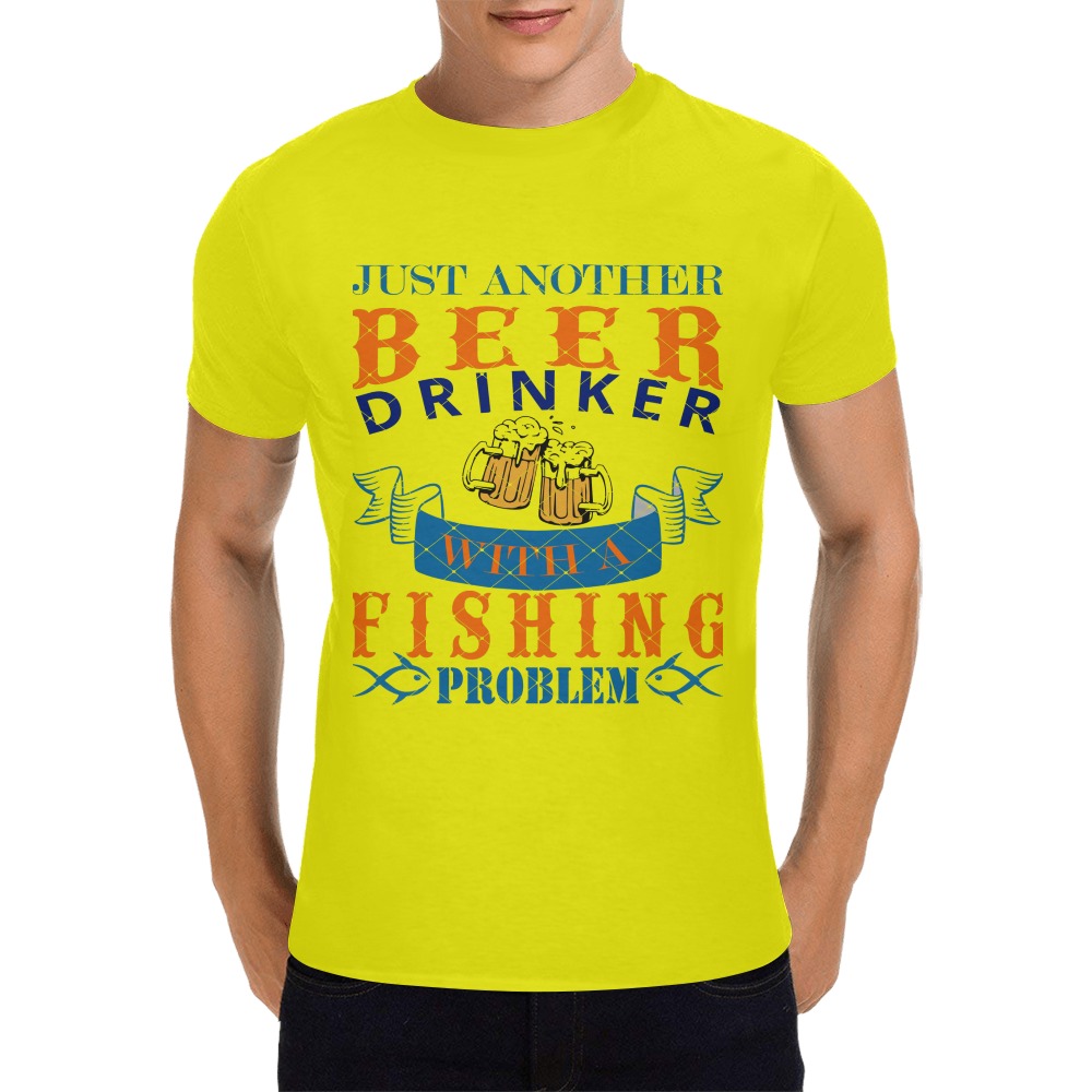 Beer Drinker Men's T-Shirt in USA Size (Front Printing Only)