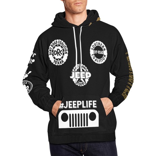 PeanutButter Jeep All Over Print Hoodie for Men (USA Size) (Model H13)