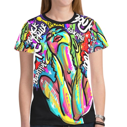 Black and Boujee Shirt New All Over Print T-shirt for Women (Model T45)