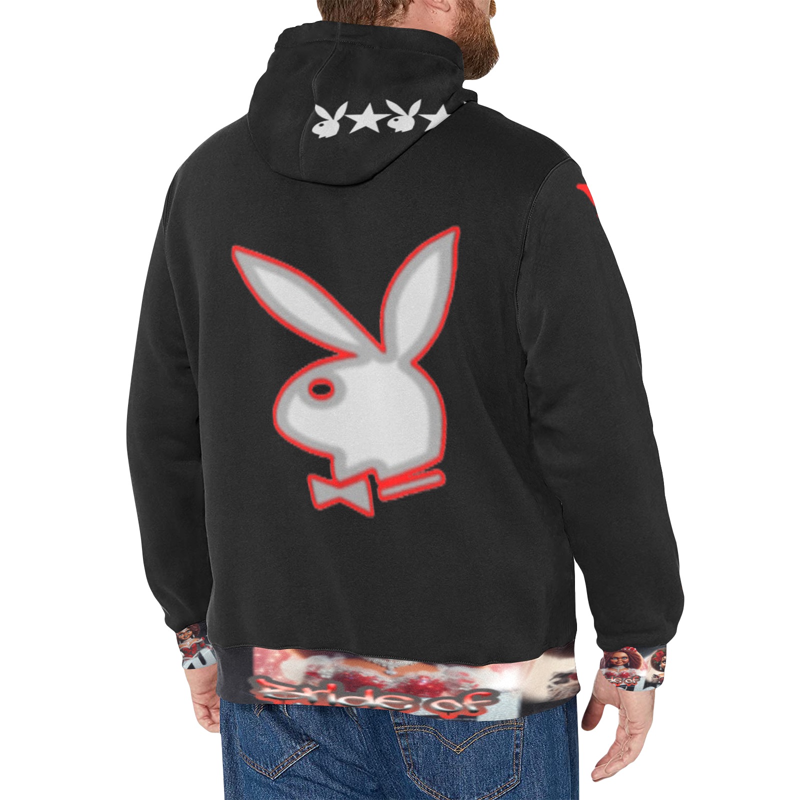 bride chucky (2) Men's Long Sleeve Fleece Hoodie (Model H55)