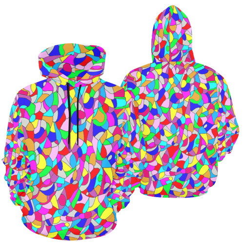 Abstract pebbles on a Beach All Over Print Hoodie for Women (USA Size) (Model H13)