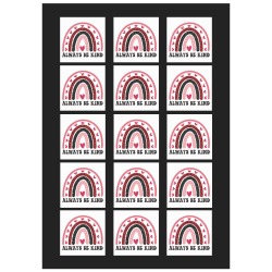 Always be Kind Personalized Temporary Tattoo (15 Pieces)