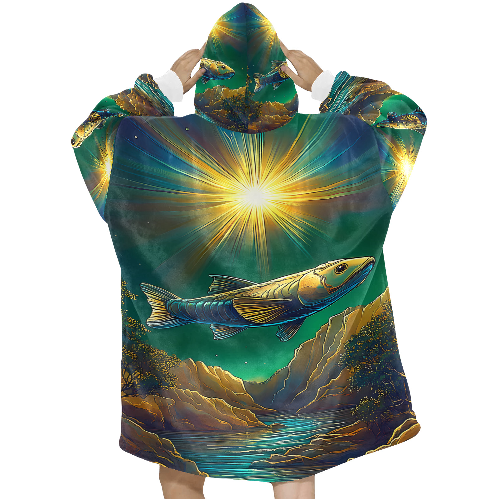 Celestial Swim Blanket Hoodie for Women