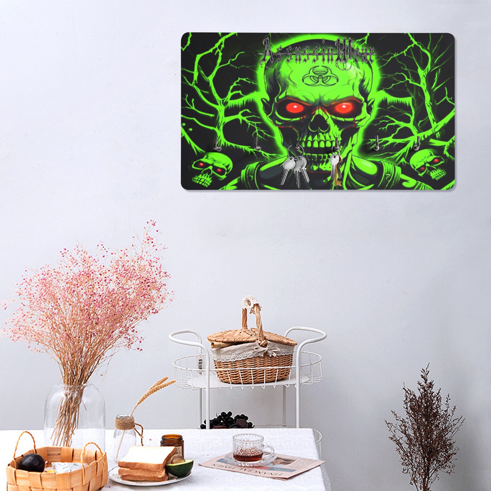 toxic zombie biohazard Hanger Wall Mounted Decor Key Holder