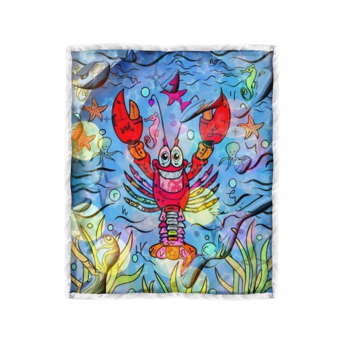 Cancer-Krebs Star Sign by Nico Bielow Double Layer Short Plush Blanket 50"x60"