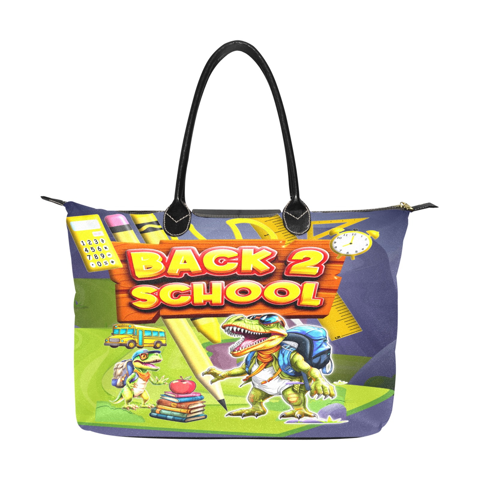 BACK 2 SCHOOL T REX WOMENS SAP HANDBAG Single-Shoulder Lady Handbag (Model 1714)
