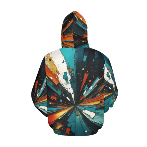 Abstract Blue And Orange 607 All Over Print Hoodie for Men (USA Size) (Model H13)