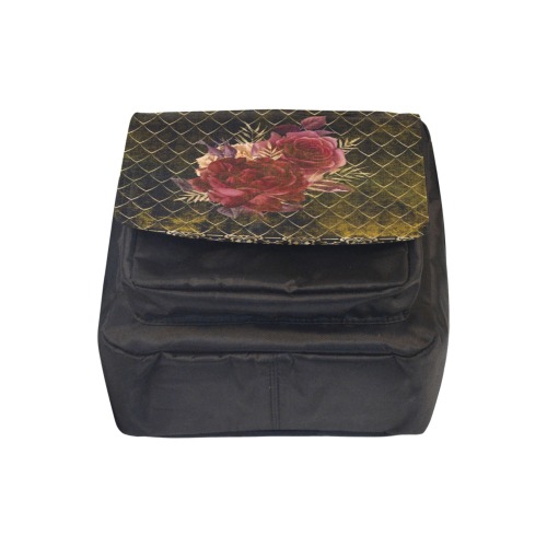 Gothic Rose with Gold Crossbody Nylon Bags (Model 1633)