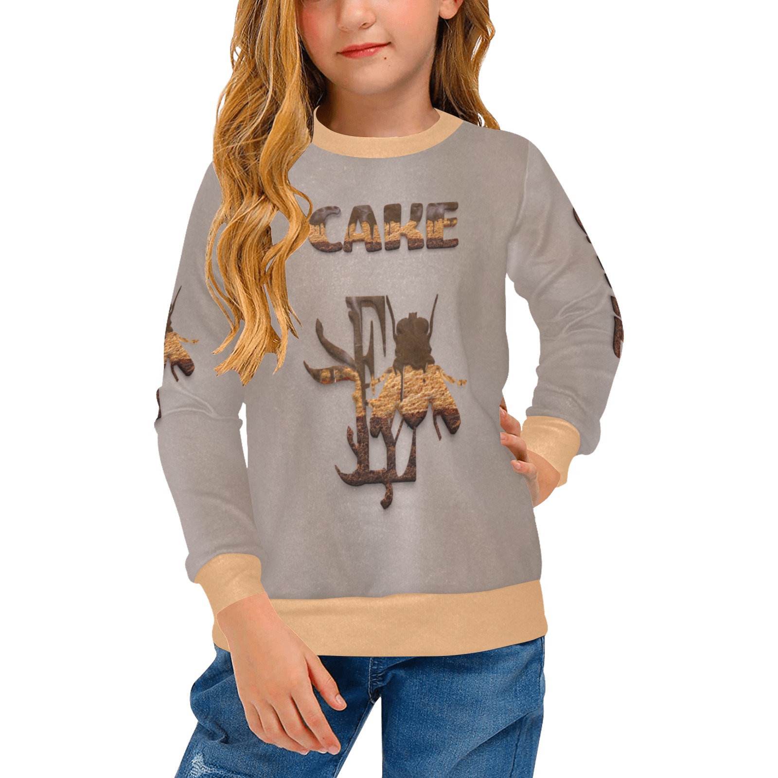 Cake Collectable Fly Girls' All Over Print Crew Neck Sweater (Model H49)