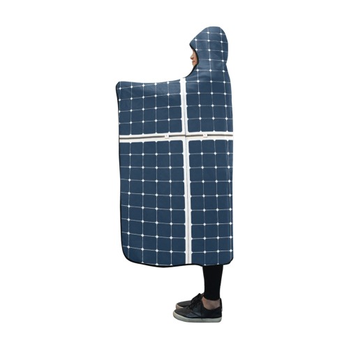 Solar Technology Power Panel Image Sun Energy Hooded Blanket 60''x50''
