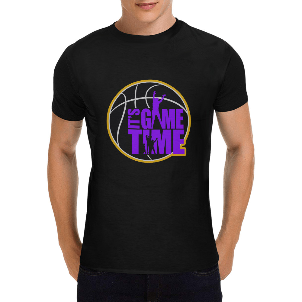 Its Game Time - Purple Gold Men's T-Shirt in USA Size (Front Printing Only)