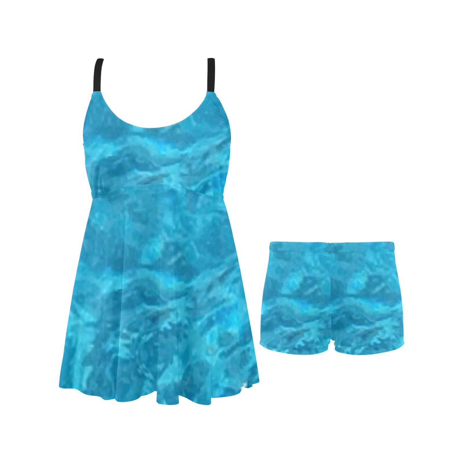 swimming pool water Chest Pleat Swim Dress (Model S31)